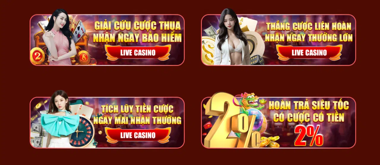 Đa dạng thưởng casino trên 98win